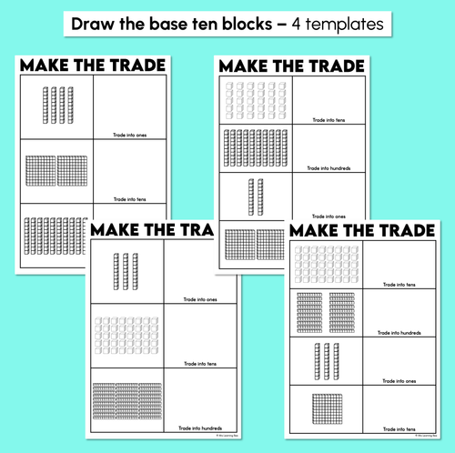 Resource preview 2 for Trading Base Ten Blocks - Make the Trade Printables