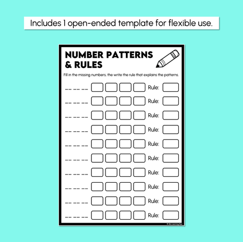 Resource preview 4 for Number Patterns & Rules - Number Pattern Worksheets