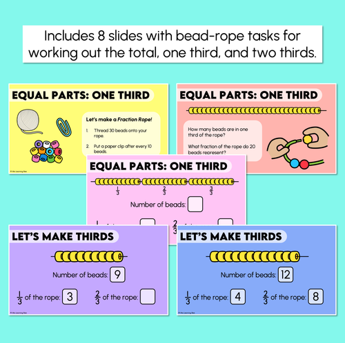 Resource preview 3 for Fractions - Thirds of a Length - Digital Slides