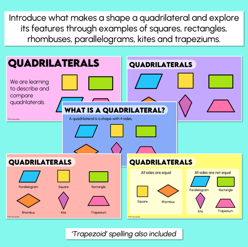 Resource preview 2 for Quadrilaterals - Digital Slides