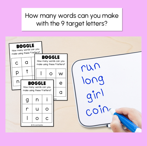 Resource preview 2 for Boggle – Word Building Templates