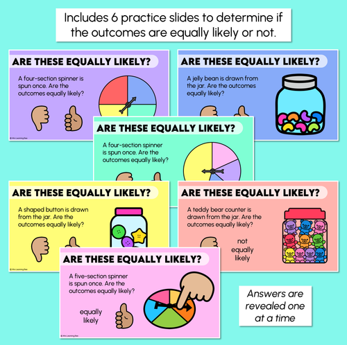Resource preview 3 for Chance: Equally Likely Outcomes - Digital Slides