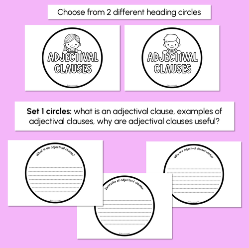 Resource preview 3 for Adjectival Clause Spinner Crafts