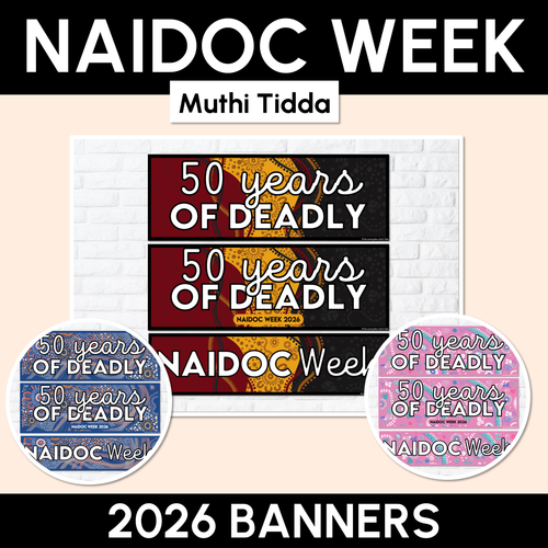 Resource preview 1 for NAIDOC WEEK 2026 Editable Headers - Muthi Tidda