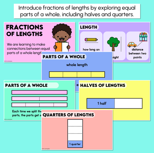 Resource preview 2 for Fractions of Length - Equal Parts of a Whole Digital Slides