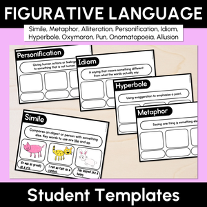 Figurative Language - Student Templates