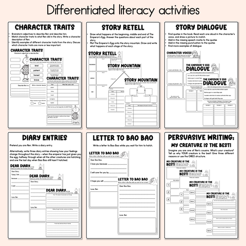 Resource preview 4 for The Emperor's Egg Printable Pack - Literacy, Maths, Book Crafts & Design Printables - Book Week 2026
