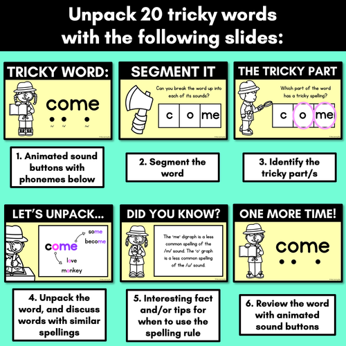 Resource preview 2 for High Frequency Heart Word Lessons SET 3-  WORDS WITH TRICKY SPELLINGS