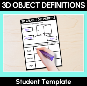 3D Object Definitions – Student Template