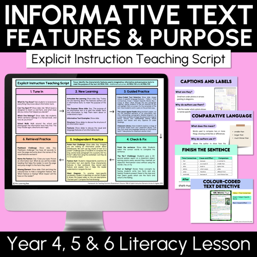 Resource preview 1 for Informative Text Features & Purpose - Explicit Instruction Teaching Script - Year 4, 5 & 6 Informative Texts