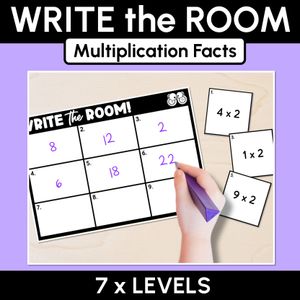 WRITE THE ROOM - Multiplication Facts