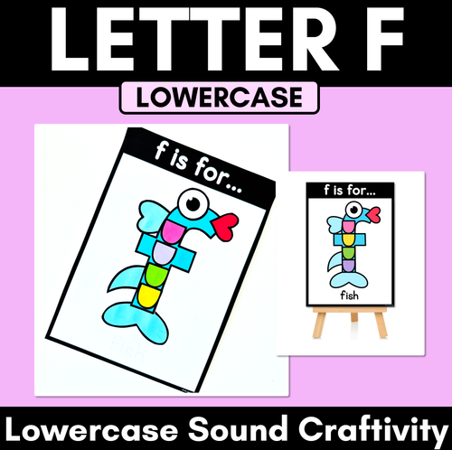 Resource preview 1 for Beginning Sound Crafts - LOWERCASE Letter F - F is for Fish