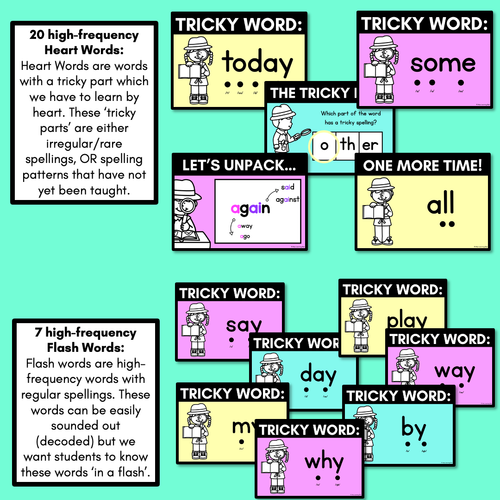 Resource preview 3 for High Frequency Heart Word Lessons SET 3-  WORDS WITH TRICKY SPELLINGS