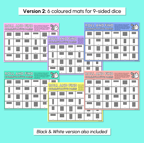 Resource preview 4 for Roll & Find - Commutative Pairs - Multiplication Facts Mats