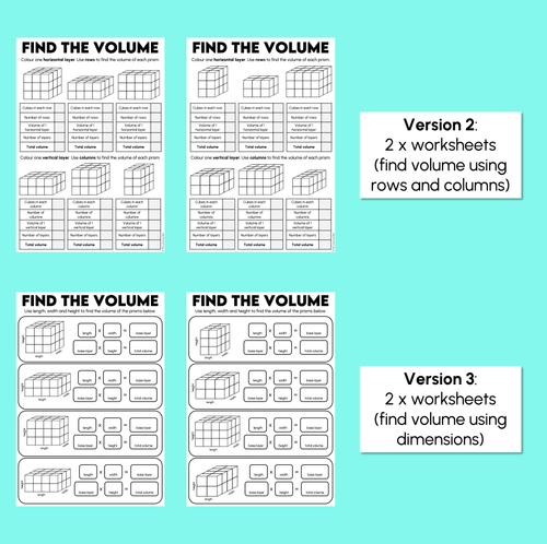 Resource preview 4 for Find the Volume Worksheets