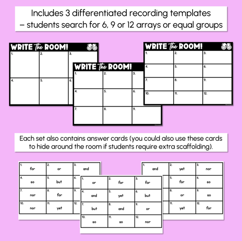 Resource preview 3 for Write the Room - Coordinating Conjunctions