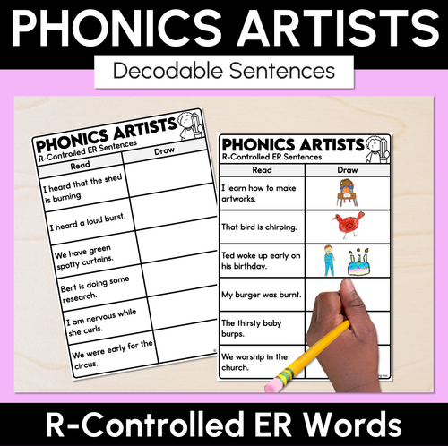 Resource preview 3 for Phonics Artists - R-Controlled Decodable Sentences Activity Bundle