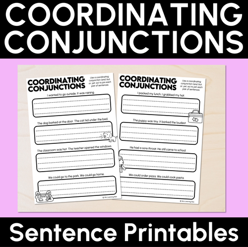 Resource preview 3 for Coordinating Conjunctions Bundle
