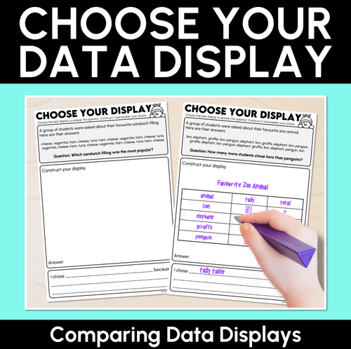 Resource preview 1 for Choose Your Data Display - Comparing Data Display Worksheets