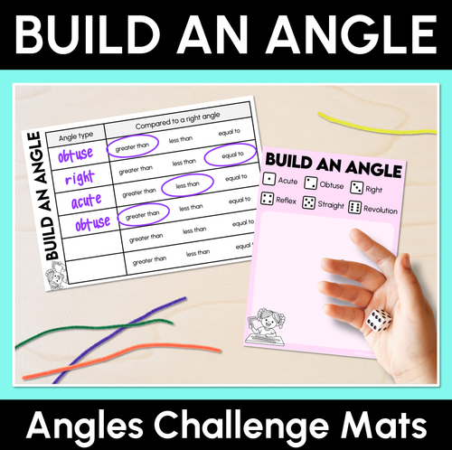 Resource preview 1 for Build an Angle Challenge Mats - Types of Angles Hands-On Activity