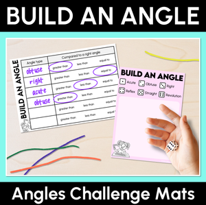 Build an Angle Challenge Mats - Types of Angles Hands-On Activity