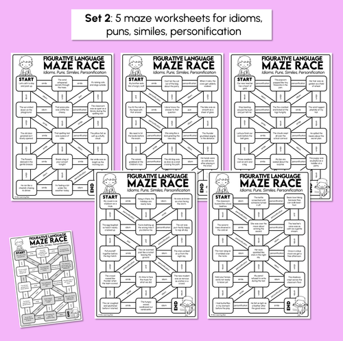 Resource preview 4 for Figurative Language Maze Race