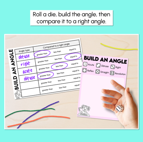Resource preview 2 for Build an Angle Challenge Mats - Types of Angles Hands-On Activity