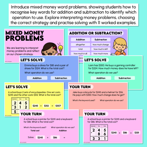 Resource preview 2 for Solving Mixed Money Problems - Teaching Slides