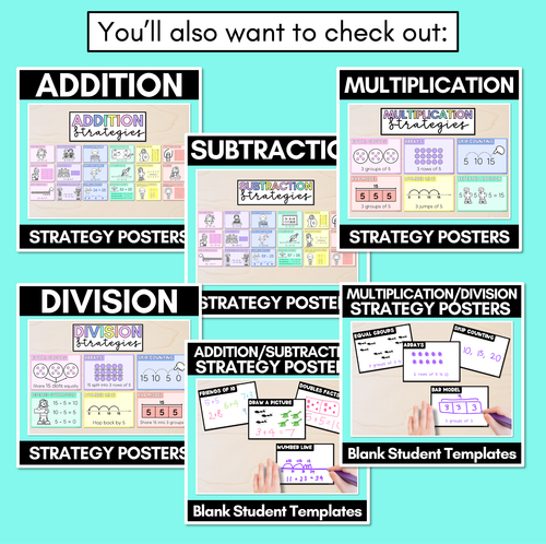 Resource preview 5 for Addition and Subtraction Strategy Posters - Blank Student Templates