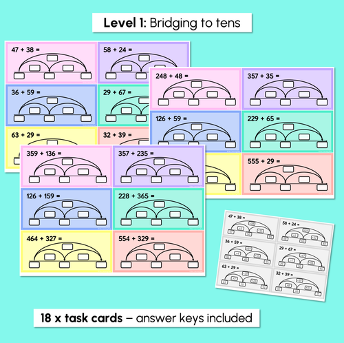 Resource preview 3 for Bridging Strategy - Addition Task Cards