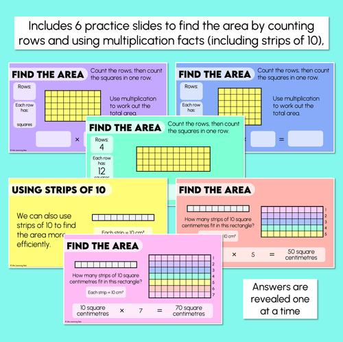 Resource preview 3 for Finding Area Using Effective Strategies – Digital Slides