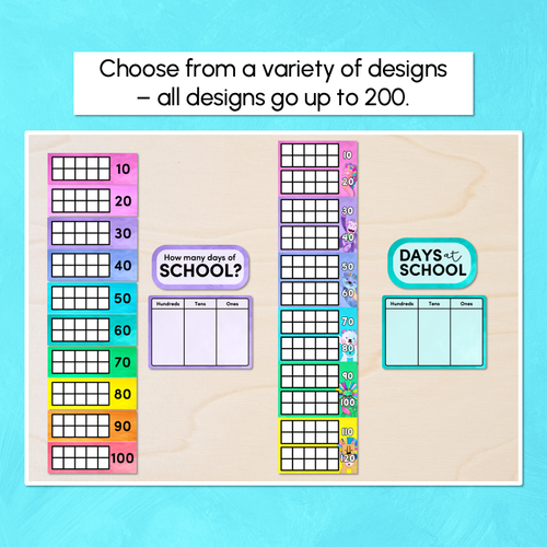 Resource preview 3 for Days of School Display - Watercolour Rainbow -  The Kutopia Collection