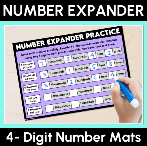 Resource preview 5 for Place Value: Partitioning & Regrouping 4-Digit Numbers - Grade 3 & 4 Unit of Work