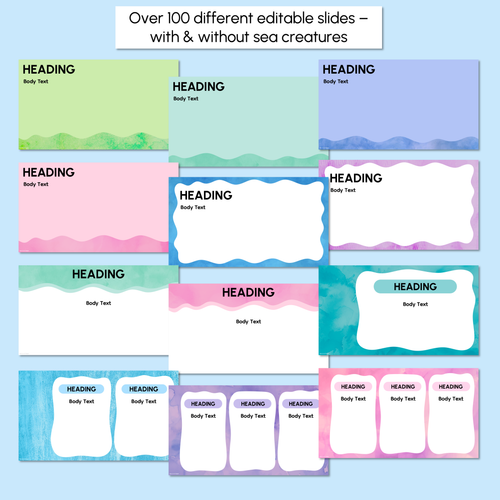 Resource preview 3 for Teaching Slides - The Sea of Wonder Collection - Calming Classroom Decor 