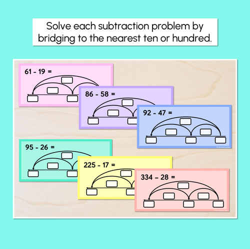 Resource preview 2 for Bridging Strategy - Subtraction Task Cards