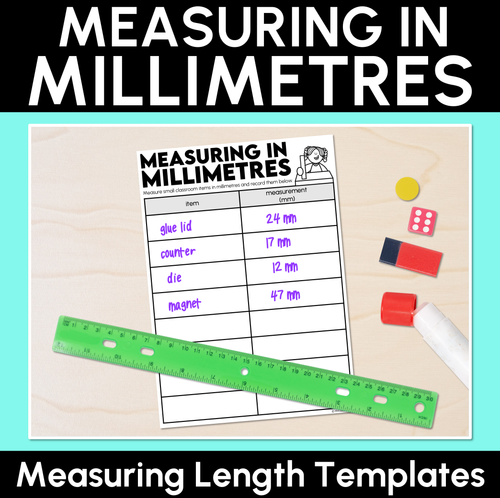 Resource preview 1 for Measuring in Millimetres - Measuring Length Templates