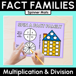 Fact Families - Multiplication & Division Spinner Mats