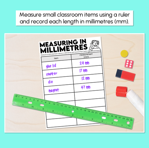 Resource preview 2 for Measuring in Millimetres - Measuring Length Templates