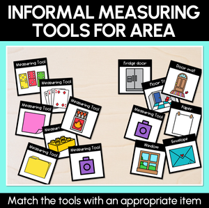 Informal Measuring Tools for Area - Matching Activity