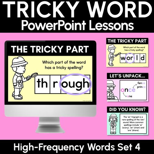 Resource preview 5 for High Frequency Heart Word Lessons BUNDLE - WORDS WITH TRICKY SPELLINGS