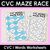 1 for CVC Words Maze Race - CVC I Words Worksheets