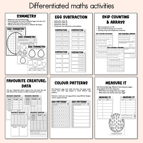Resource preview 5 for The Emperor's Egg Printable Pack - Literacy, Maths, Book Crafts & Design Printables - Book Week 2026