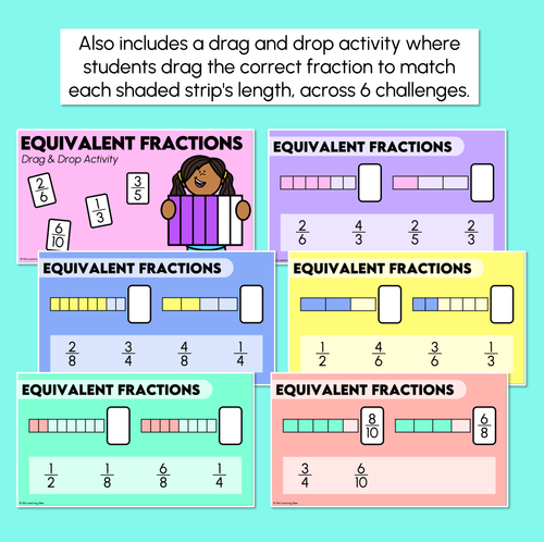 Resource preview 4 for Equivalent Fractions Using Thirds and Fifths - Teaching Slides