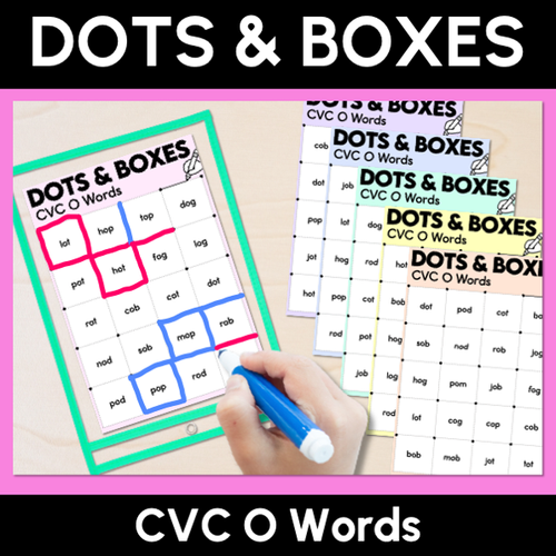Resource preview 5 for Dots and Boxes Phonics Game - CVC Word Bundle