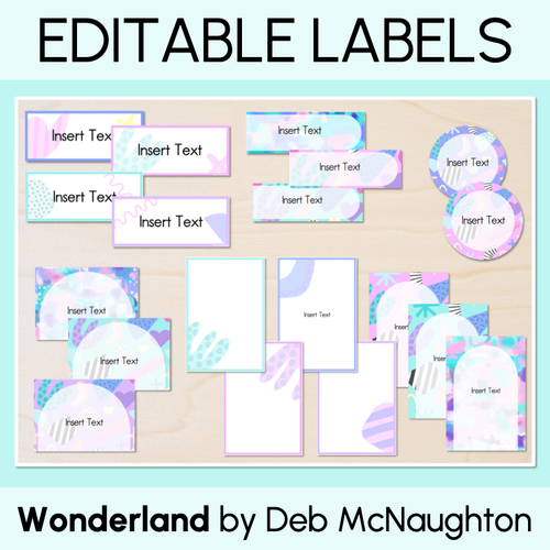Resource preview 1 for EDITABLE LABELS- The Wonderland Collection