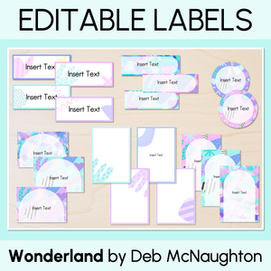 EDITABLE LABELS- The Wonderland Collection
