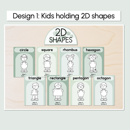 Resource preview 2 for 2D Shape Posters - The Eucalyptus Edit - Eucalyptus Classroom Decor