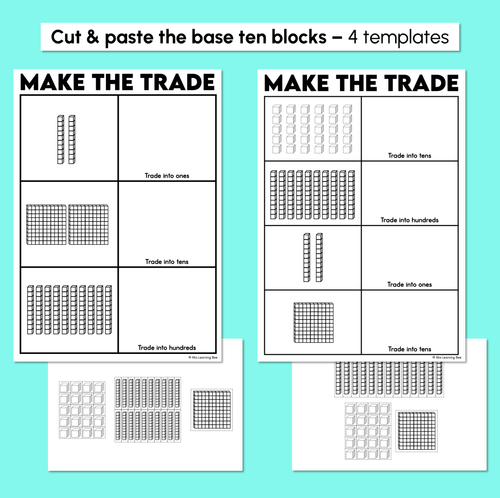 Resource preview 3 for Trading Base Ten Blocks - Make the Trade Printables
