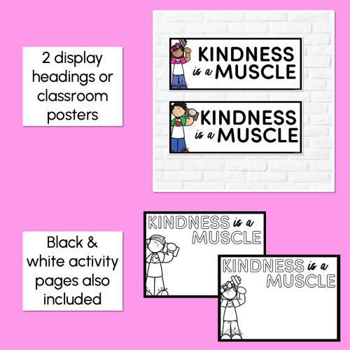 Resource preview 3 for Kindness is a Muscle Headings & Activity