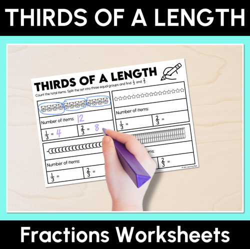 Resource preview 6 for Fractions of a Length: Making Halves, Thirds & Fifths - Grade 3 & 4 Unit of Work